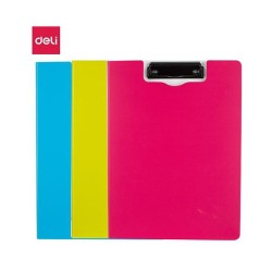 Portabloc carpeta de pinza con tapa Deli Rio - PP -A4 - Color surtido aleatorio