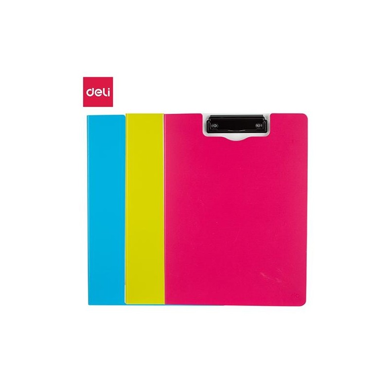 Portabloc carpeta de pinza con tapa Deli Rio - PP -A4 - Color surtido aleatorio Portabloc carpeta de pinza con tapa Deli Rio - PP -A4 - Color surtido aleatorio