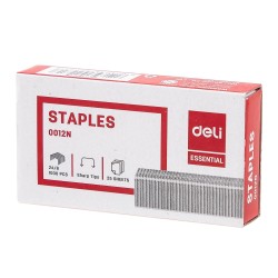 Grapas Deli Essential 24/6 - Galvanizadas - 30 hojas - Caja 1000 grapas