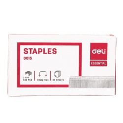 Grapas Deli Essential 23/10 - Galvanizadas - 60 hojas - Caja 500 grapas