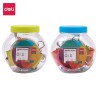 Pinzas pala abatible Deli Vivid - 19 mm - Colores surtidos - Bote 25ud.