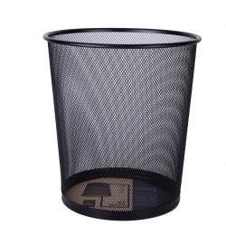 Papelera rejilla Deli - Metal - 12 L - Color negro