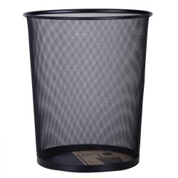 Papelera rejilla Deli - Metal - 20 L - Color negro