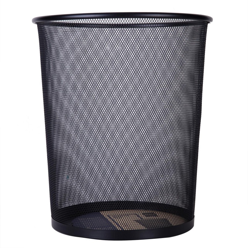 Papelera rejilla Deli - Metal - 20 L - Color negro