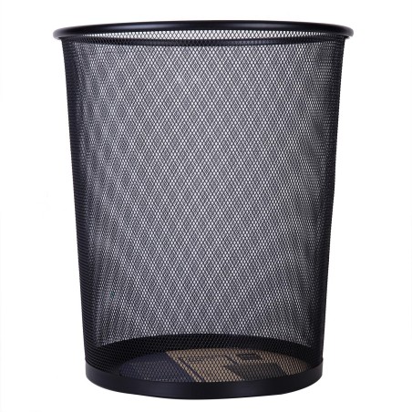 Papelera rejilla Deli - Metal - 20 L - Color negro