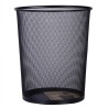 Papelera rejilla Deli - Metal - 20 L - Color negro