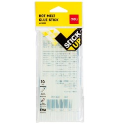 Barra de silicona termofusible Deli Stick Up - Color blanco - 150 mm - 7 mm - Pack 10 ud