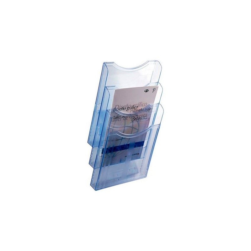 Expositor de pared para folletos Archivo 2000 Archiplay - 3 bandejas - Vertical - A4
