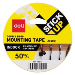 Cinta de montaje doble cara espuma Deli Stick Up - 25,4 mm x 5 m