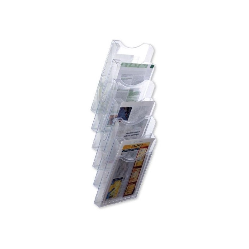 Expositor de pared para folletos Archivo 2000 Archiplay - 6 bandejas - Vertical - A4