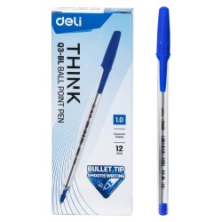 Bolígrafo Deli Think - Punta 1 mm - Color azul