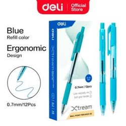 Bolígrafo retráctil Deli Xtream - Punta 0,7 mm - Color azul