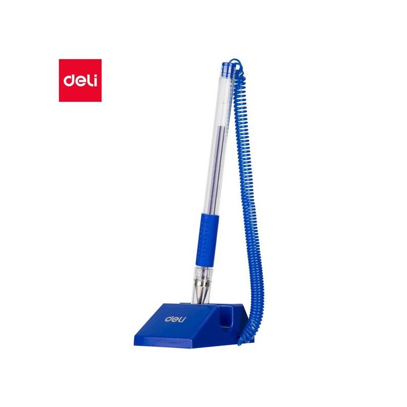 Roller con peana Deli Daily - Punta 0,5 mm - Color azul Roller con peana Deli Daily - Punta 0,5 mm - Color azul