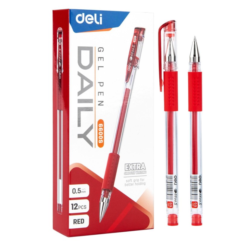 Roller Deli Daily - Punta 0,5 mm - Color rojo Roller Deli Daily - Punta 0,5 mm - Color rojo