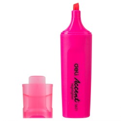 Marcador fluorescente Deli Accent - Trazo 1 / 5 mm - Color rosa