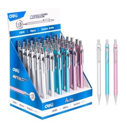 Portaminas Deli Elite Metal - Mina 0,5 mm - Colores surtidos