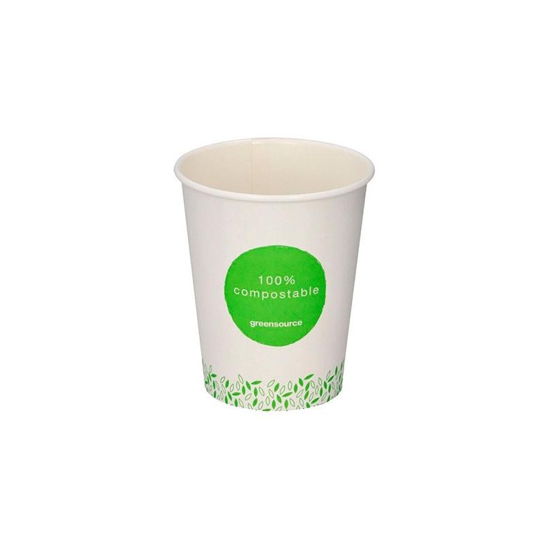 Vasos compostables - Papel - 280 ml - Pack 50 ud Vasos compostables - Papel - 280 ml - Pack 50 ud