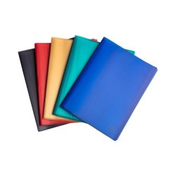 Carpeta de fundas Exaclair - PP reciclado- A4 - 80 fundas - Colores surtidos (PACK INDIVISIBLE DE 5 UNIDADES)