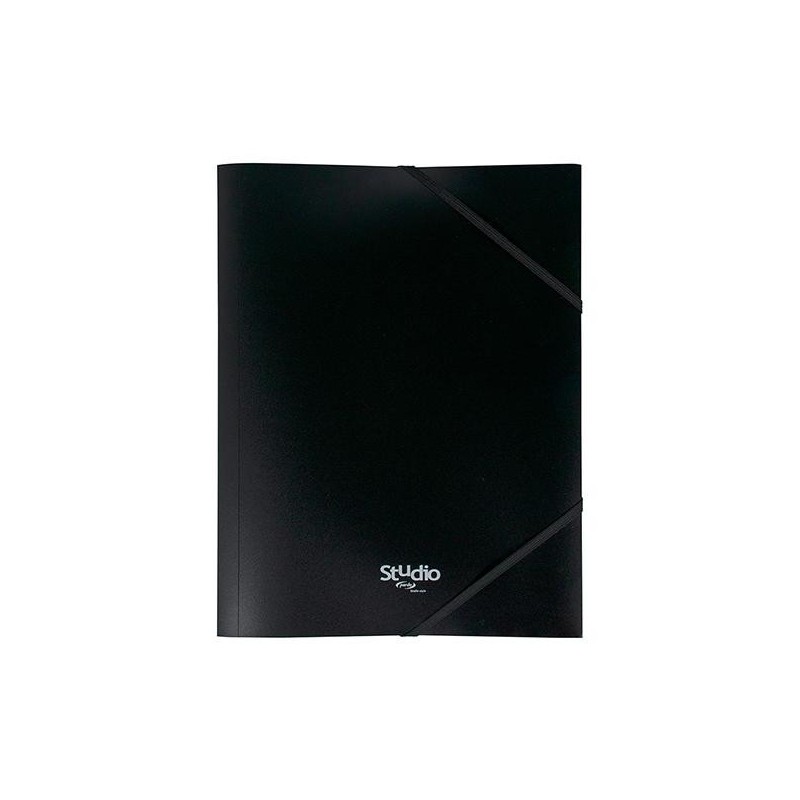 Carpeta de gomas Pardo Pastel - Solapas - PP - Folio - Color negro Carpeta de gomas Pardo Pastel - Solapas - PP - Folio - Color negro
