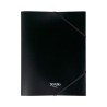 Carpeta de gomas Pardo Pastel - Solapas - PP - Folio - Color negro