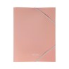 Carpeta de gomas Pardo Pastel - Solapas - PP - Folio - Color rosa