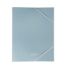 Carpeta de gomas Pardo Pastel - Solapas - PP - Folio - Color azul