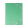 Carpeta de gomas Pardo Pastel - Solapas - PP - Folio - Color verde