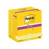 Notas adhesivas recicladas Post-it Super Sticky - 90 hojas - 76 x 127 mm - Color amarillo - Pack 12 blocs