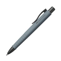 Bolígrafo retráctil Faber Castell Polly Ball - Trazo 0,5 mm - Color gris piedra