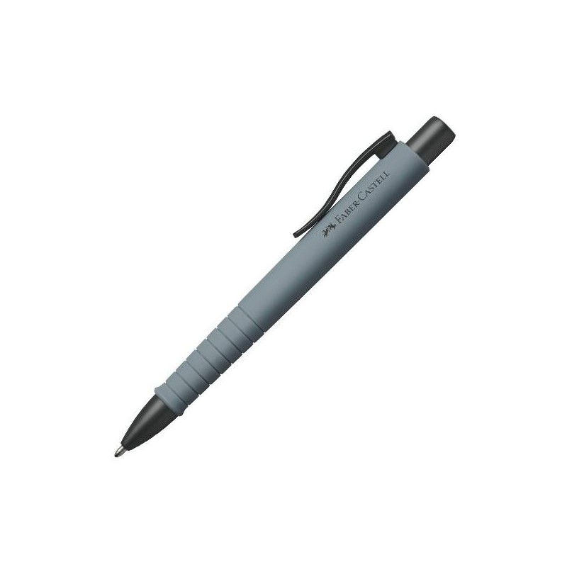 Bolígrafo retráctil Faber Castell Polly Ball - Trazo 0,5 mm - Color gris piedra Bolígrafo retráctil Faber Castell Polly Ball - Trazo 0,5 mm - Color gris piedra