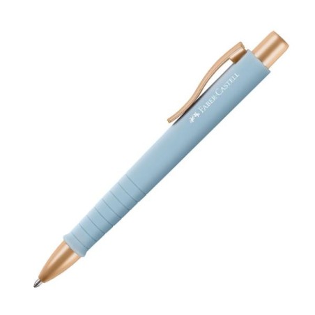 Bolígrafo retráctil Faber Castell Polly Ball - Trazo 0,5 mm - Color azul cielo