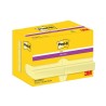 Notas adhesivas recicladas Post-it Super Sticky - 90 hojas - 47,6 x 47,6 mm - Color amarillo - Pack 12 blocs