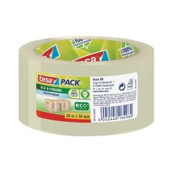 Precinto Tesa Eco&Strong - PP reciclado - 50 mm x 66 m - Color transparente