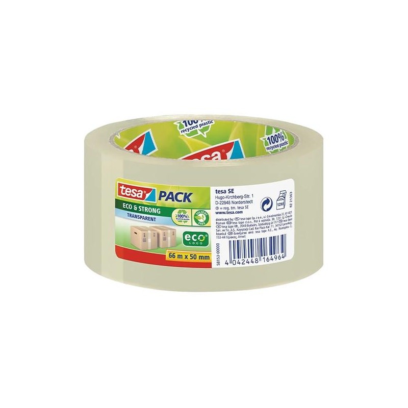 Precinto Tesa Eco&Strong - PP reciclado - 50 mm x 66 m - Color transparente Precinto Tesa Eco&Strong - PP reciclado - 50 mm x 66 m - Color transparente