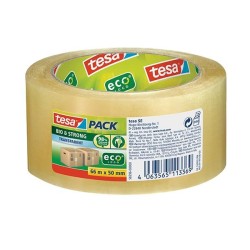 Precinto Tesa Bio&Strong - Materias primas renovables - 50 mm x 66 m - Color transparente