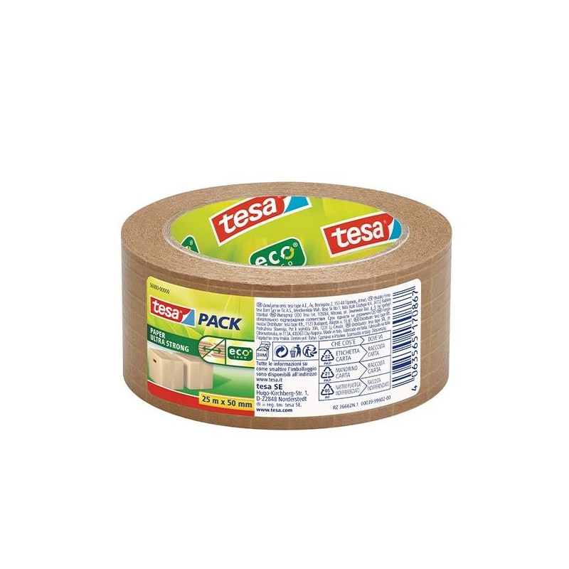 Precinto Tesa Papel - Papel ecológico - 50 mm x 25 m - Color habana Precinto Tesa Papel - Papel ecológico - 50 mm x 25 m - Color habana