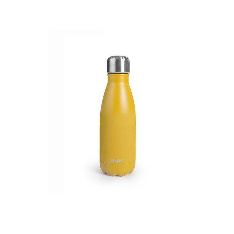 Botella isotérmica Ibili - Doble pared - 500 ml - Color amarillo