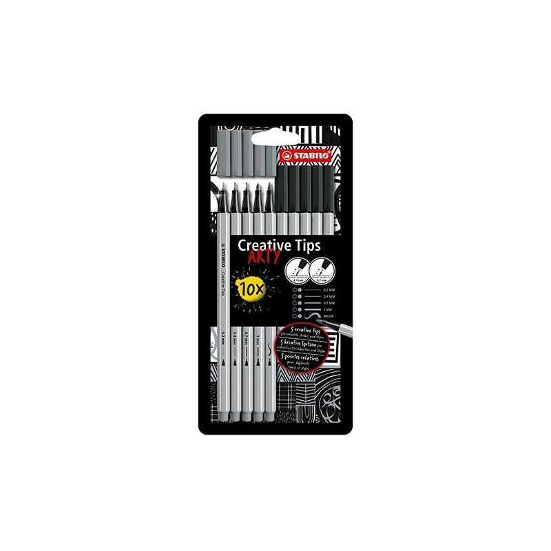 Rotulador calibrado Stabilo Arty Line - Set de 10