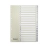 Índice alfabético Dequa - Multitaladro - PP - A4 - Color gris