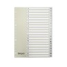 Índice alfabético Dequa - Multitaladro - PP - Folio - Color gris
