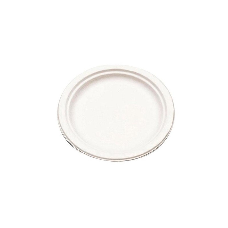 Platos compostables Bunzl - Bagazo - 26 cm - Pack 50 ud