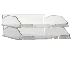 Bandeja Dequa - Poliestireno - 34,5 x 25,5 x 6 cm - Color transparente