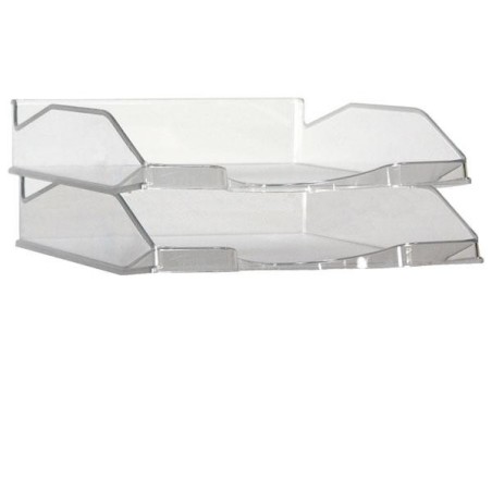 Bandeja Dequa - Poliestireno - 34,5 x 25,5 x 6 cm - Color transparente