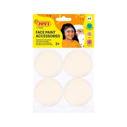 Esponja de maquillaje Jovi - Color blanco - Bolsa 4 ud (PACK INDIVISIBLE DE 6 UNIDADES)