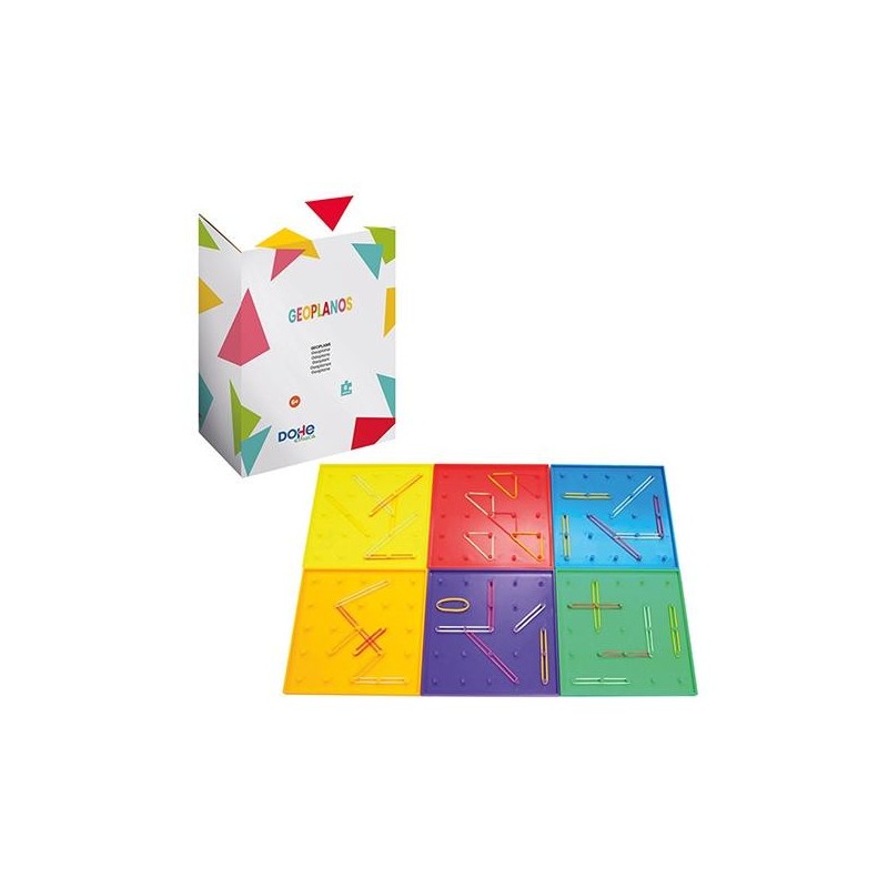 Juego geoplanos Dohe Educa - 6 a 8 años - Colores surtidos - 6 piezas