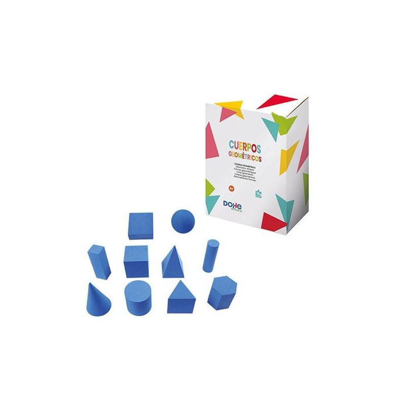 Juego cuerpos geométricos Dohe Educa - 6 años - Color azul - 10 piezas.