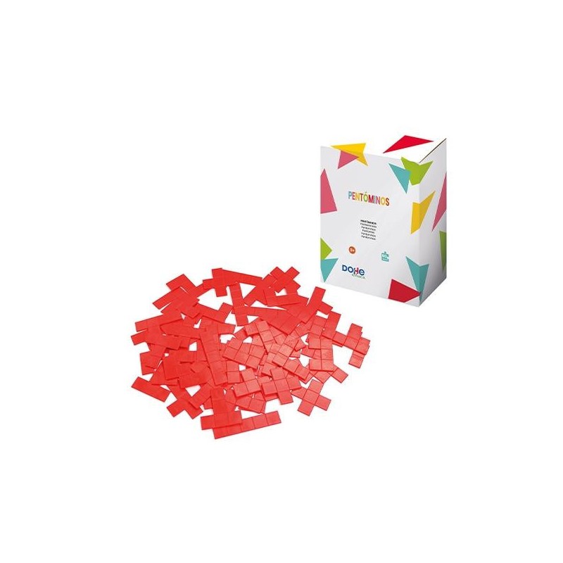 Juego pentóminos Dohe Educa - 6 a 8 años - Color rojo - 12 piezas.