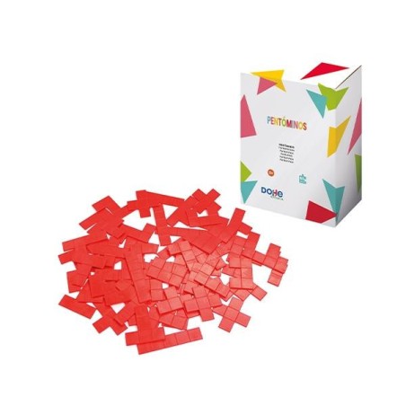 Juego pentóminos Dohe Educa - 6 a 8 años - Color rojo - 12 piezas.
