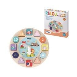 Juego Reloj encajable Dohe Educa - Madera - +3 años - 12 piezas