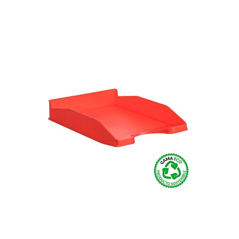 Bandeja Dequa - Poliestireno - 34,5 x 25,5 x 6 cm - Color rojo